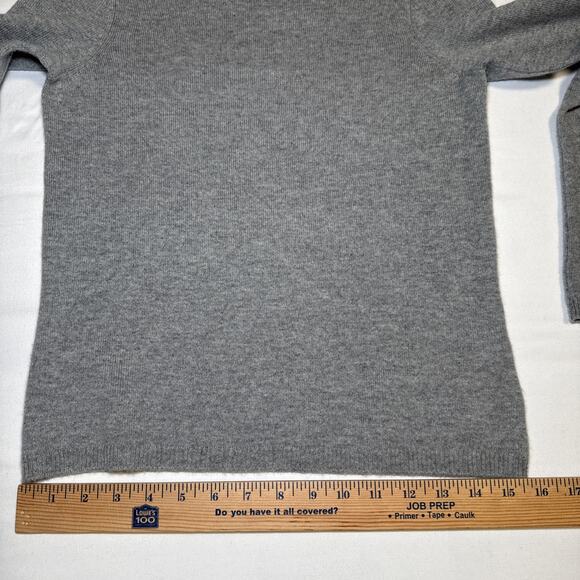 Talbots Petite Sweater Womens P Gray Pure Cashmere Pullover Crewneck Soft Knit - Picture 5 of 12